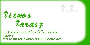 vilmos karasz business card